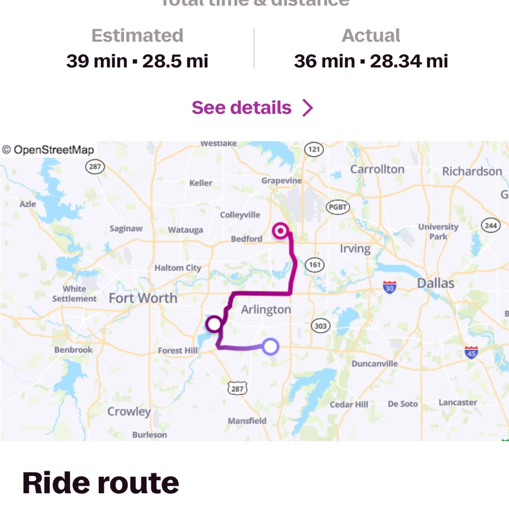 Purple Route Map Print